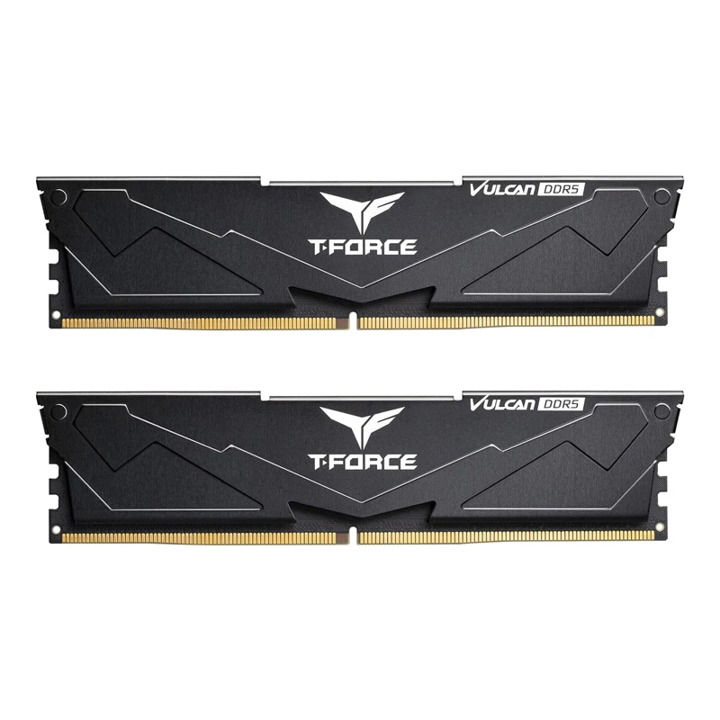 

TEAMGROUP T-Force Vulcan DDR5 32 Гб (2x16 Гб) 5600 МГц CL40 Intel XMP 3,0 и AMD Expo совместимый модуль памяти для настольного компьютера ОЗУ черный
