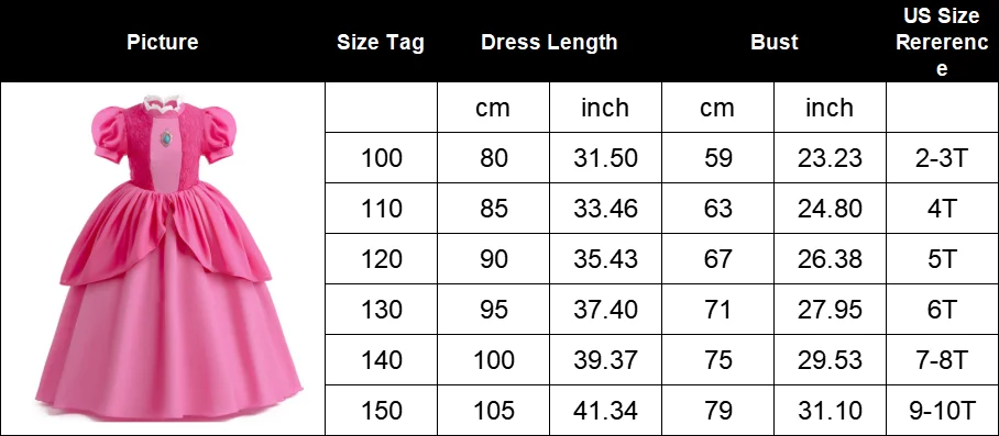 Peach Princess Dress For Girl Children Stage Performance Clothes Kids Carnival Birthday Party Revelry Festival Cosplay Costume