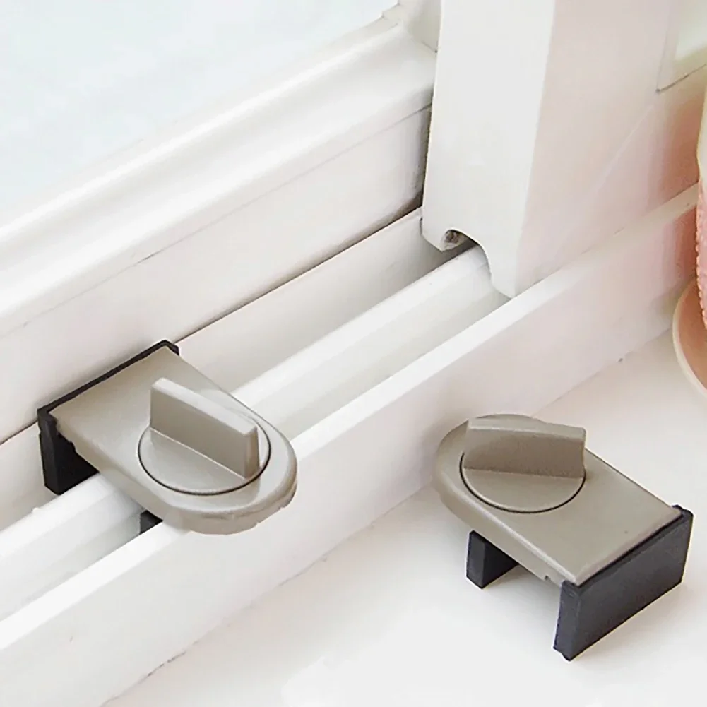Description Picture 5 of itemSliding Sash Stopper Cabinet Lock Straps Door Security Anti-theft Lock Window Sliding Doors Lock Baby Kids Child Safety