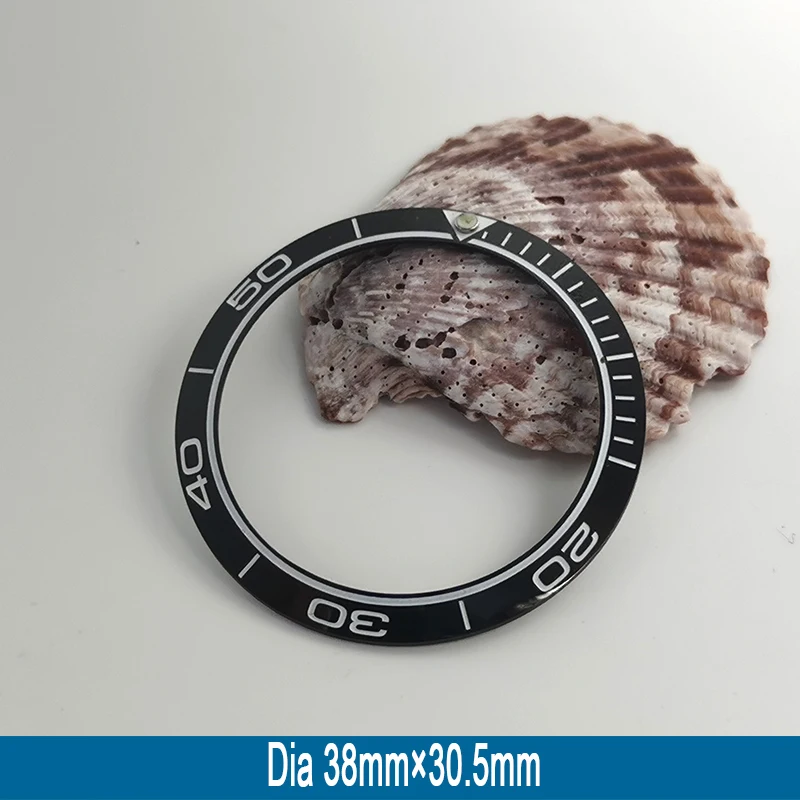 Mod 38 mm * 30,5 mm schräger Keramik-Lünetteneinsatzring, passend für Seamaster-Stil für SKX007 SKX009 SRPD Herrenuhr-Lünetteneinsatz – Detail 7