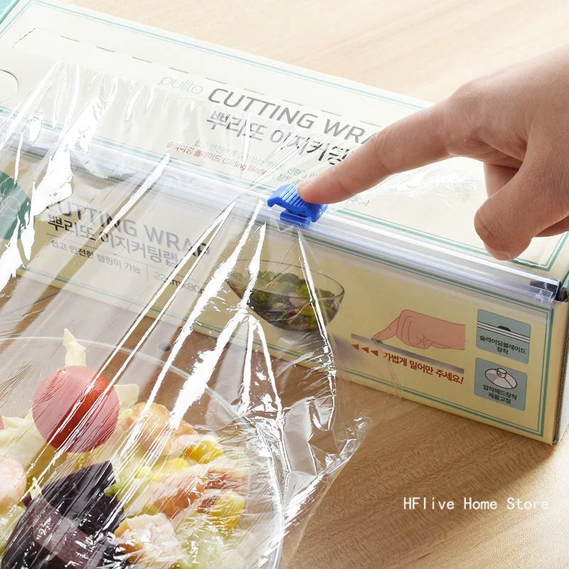 Plastic Wrap Dispenser and Cutter 1pc Food Cling Film Foil Film Kitchen Tool