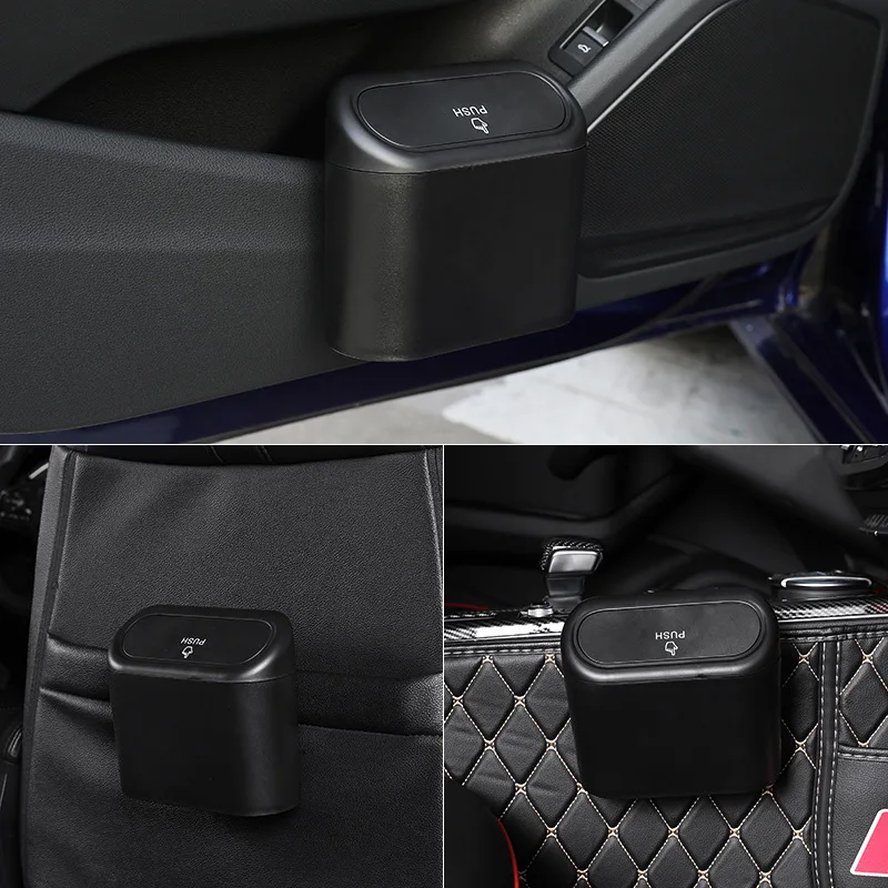 Car Trash Hanging Mini Vehicle Garbage Organization With Lid Multifunctional Folding Automotive Garbage Storage Box Car Supplie
