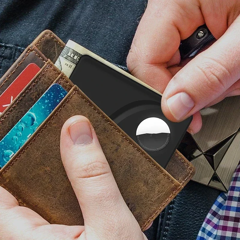 For Apple AirTags Case Wallet Tracker Card Protection for Airtag Tracker Case Anti-Lost Wallet Clip Air Tag Accessories key finder anti lost tracker anti lose tracker item locator anti lost locator key chain locator
