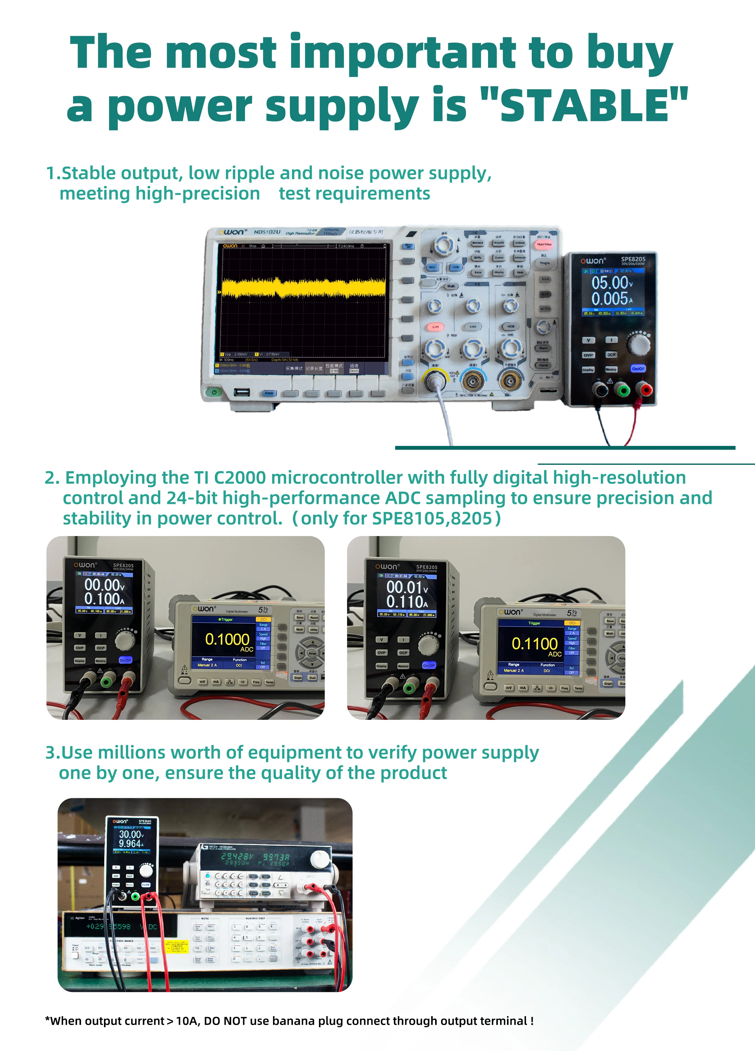 SPE8205 SPE8105 Programmable DC Power Supply, 80V 10/20A 500W Portable Laborator