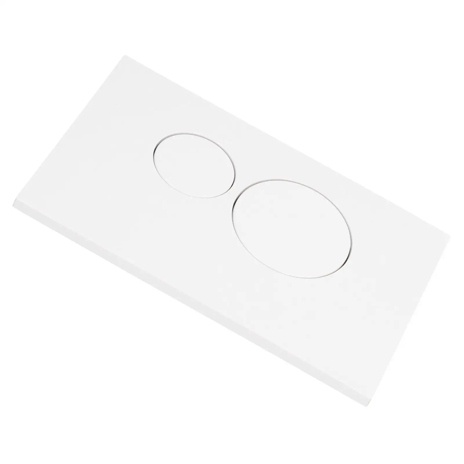Dual Flush White ABS Squared Round Button Toilet Tank Panel with Concealed Column Latent Button