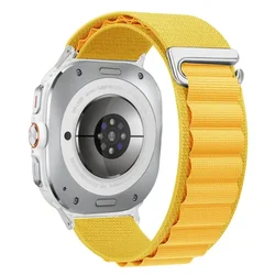 Alpine Nylon Loop Strap - Premium Sport Bracelet Wristband for Galaxy Watch Ultra (29 Yellow)
