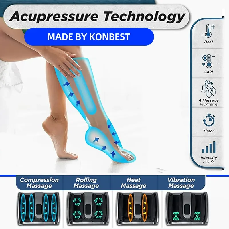 Pressure Hot and cold Multi function Massage Calf and Foot Vibration Massager Machine Shiatsu Calf Masajeador De Pies Shiatsu