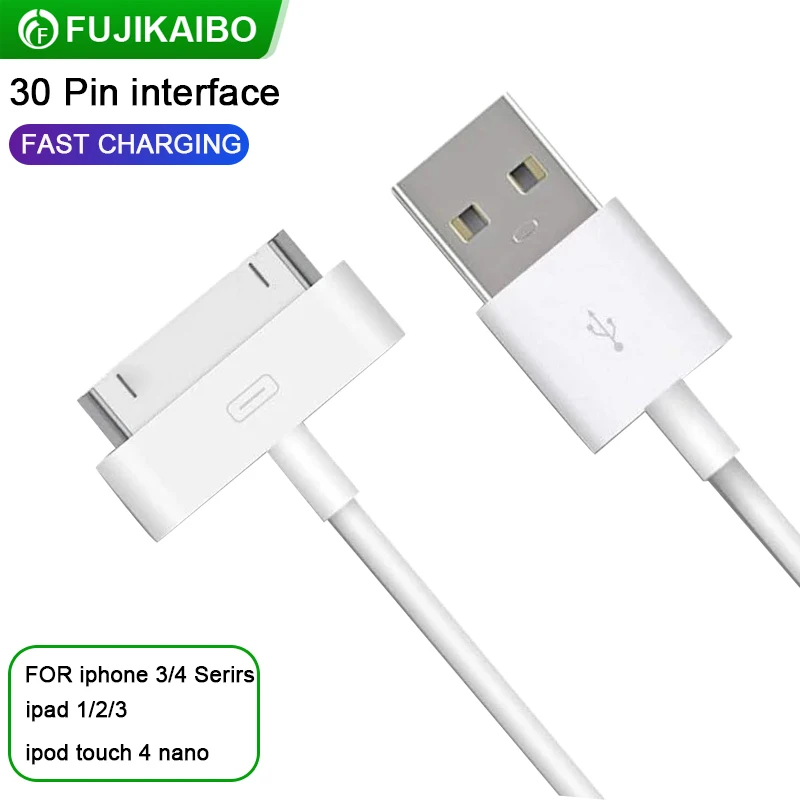 Cavo Usb 1-2 Pcs 30 Pin Per Iphone 4S 4 3Gs Ipad 1 2 3 Ipod Nano Touch Charger Wire Cavo Di Sincronizzazione Dati Di Ricarica Rapida