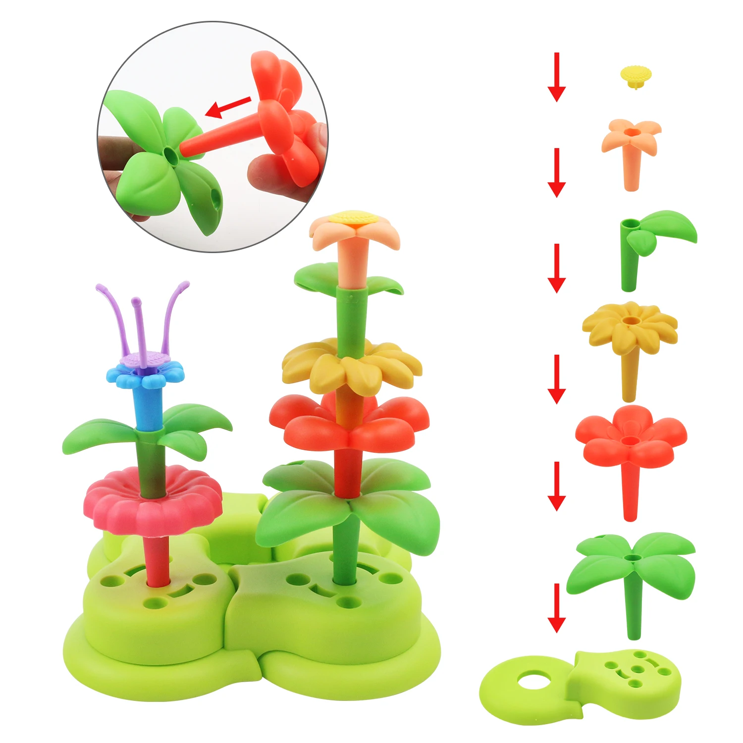 Children's building block puzzle toys, versatile garden large particle building blocks, early childhood education birthday gifts