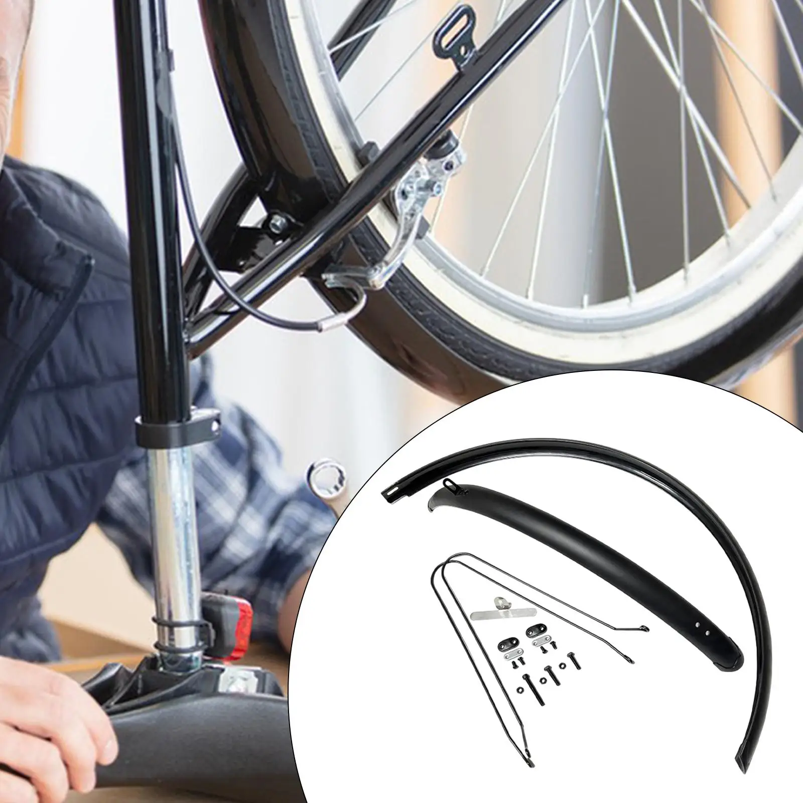 Bicycle Mudguard 700C Road Bike Front and Rear Set Accessory Wheel Mudflap Cover for Mountain bicycle fender