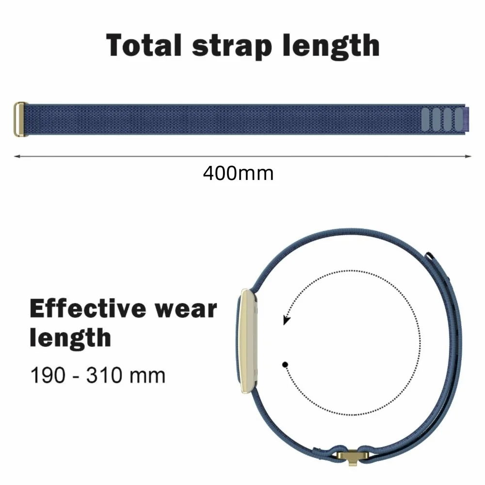 Breathable Adjustable Nylon Sport Strap - 22mm Fitness Tracker Arm Band