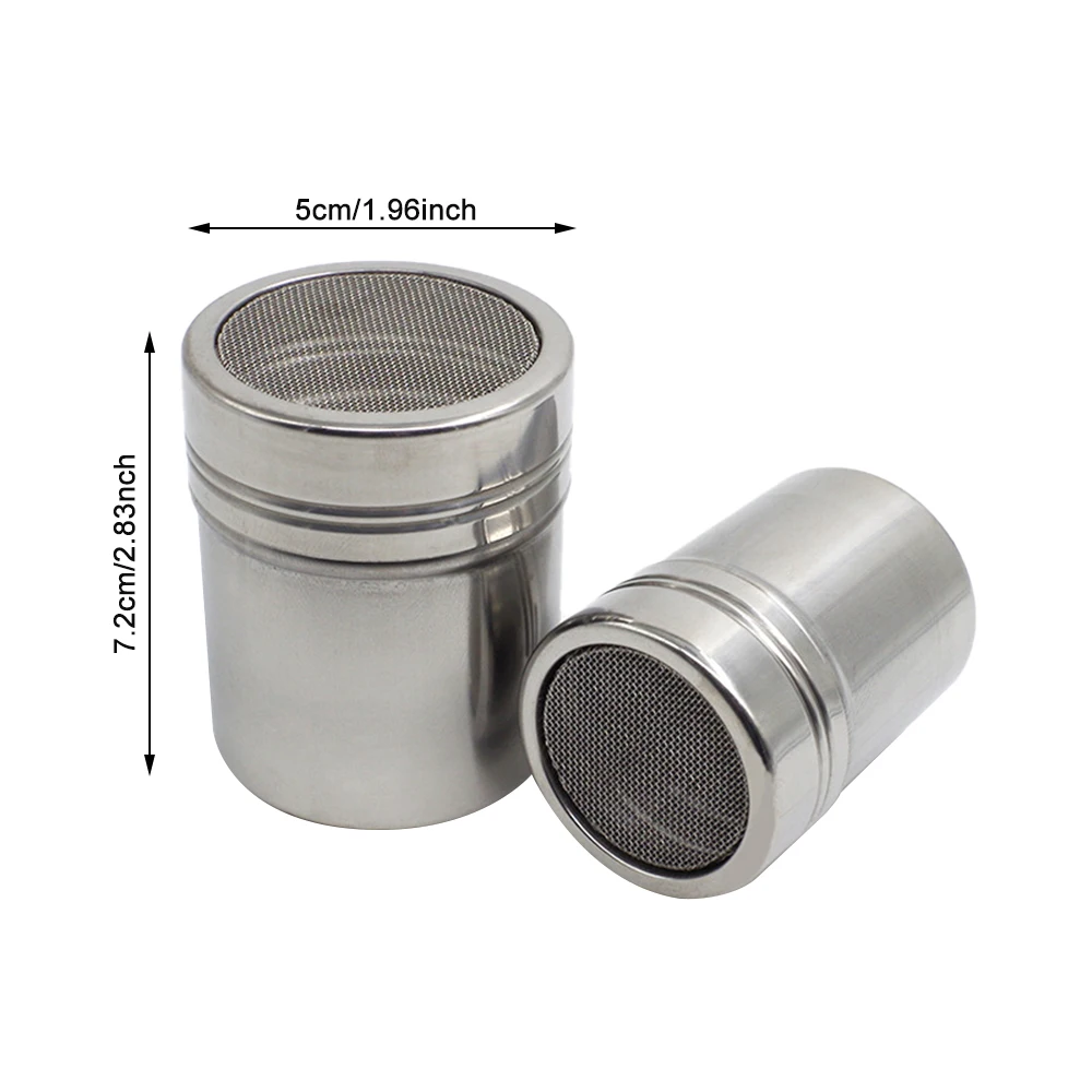 Powder Sifter Flour Sugar Icing Mesh Sifter Stainless Steel Cooking Dispenser
