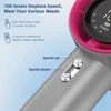 Mini Fan Rechargeable Strong Wind 100 Gear Wind Speed Electric Fan Digital Display Adjustable Turbo Portable Outdoor Handheld 3