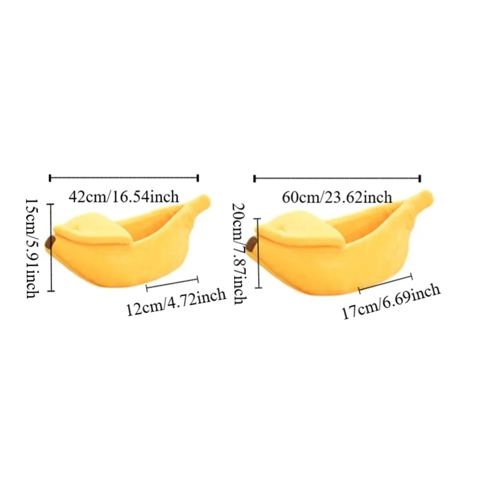 Soft Cute Banana Shape Cat Bed Portable Multicolor Pet Sleeping Basket Durable Funny Design Cozy Cat Mat Cat Supplies