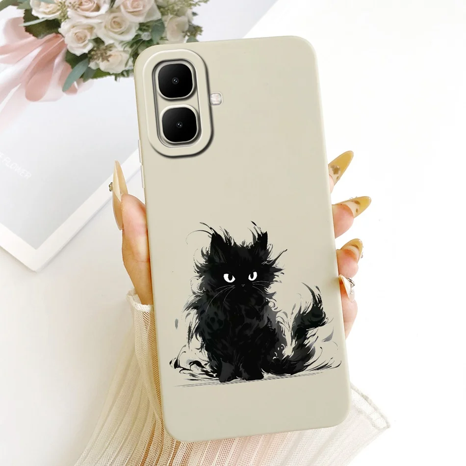 Cute Cat & Flower Butterfly Cartoon Shockproof Soft Silicone Phone Case