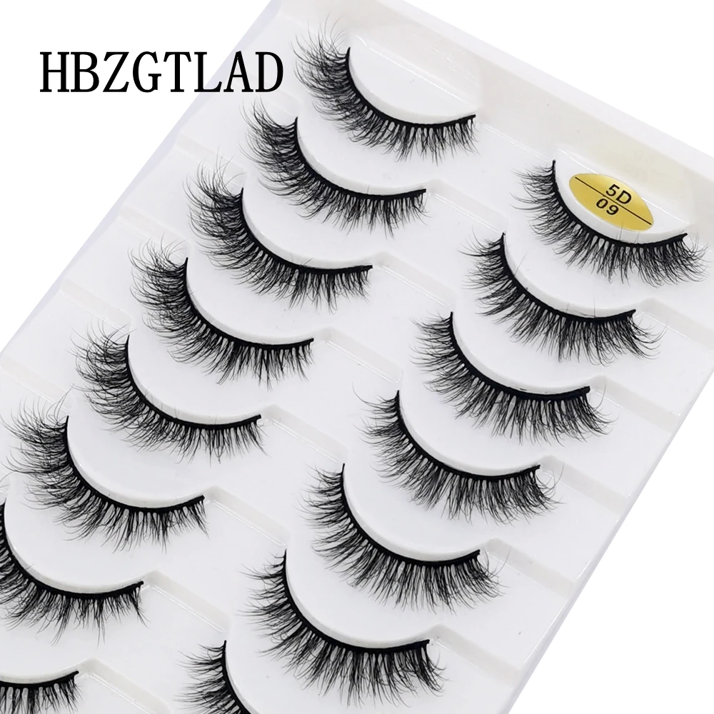 10 Pairs Mink Fake Eyelashes - Natural Look
