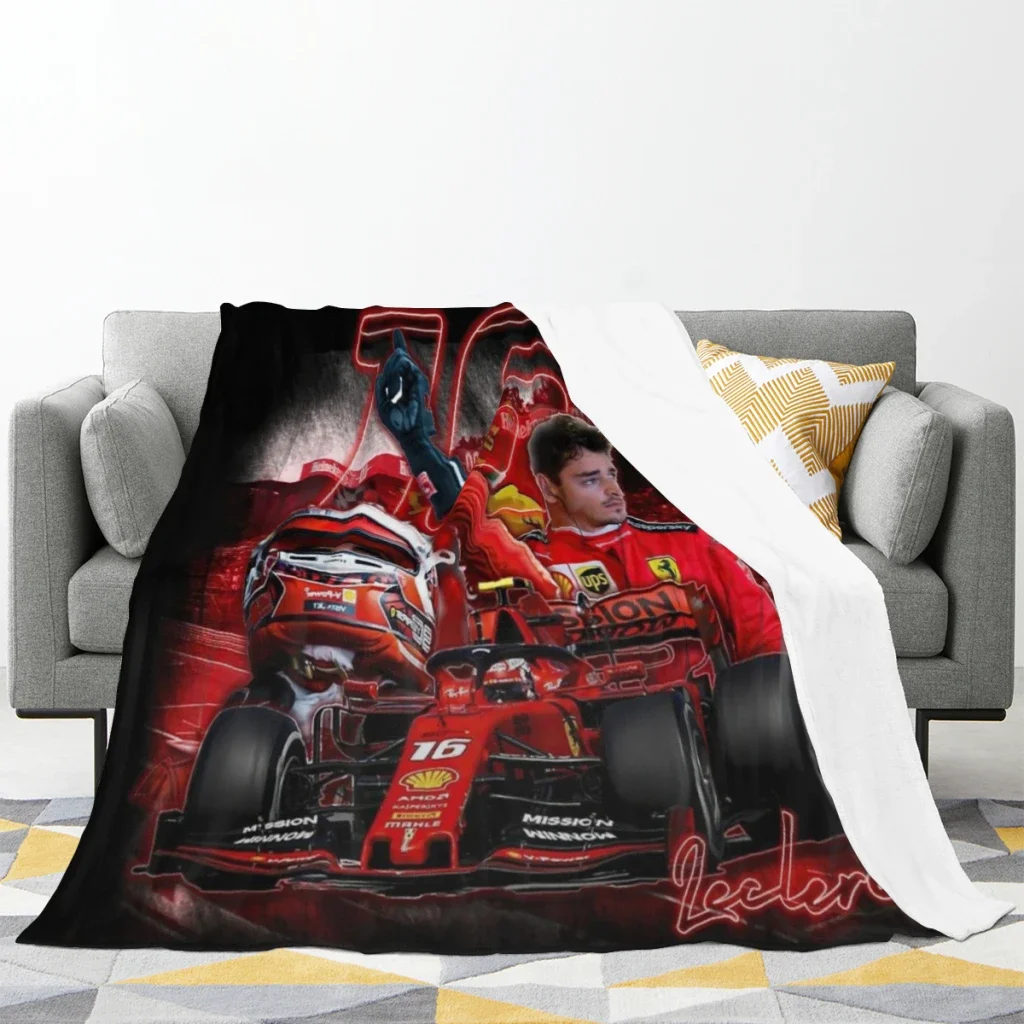 charles leclerc fan art Thin Blanket Fluffy Soft Bedroom Decor Sofa Blankets Comforter Home and Decoration Summer Blanket 2