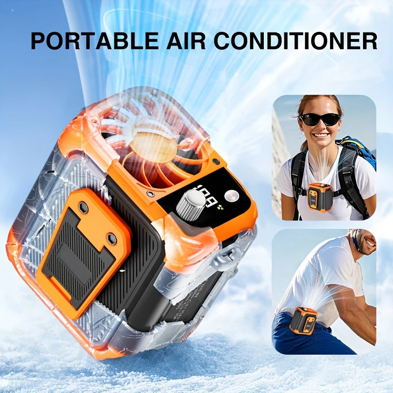 Xiaomi 20000mAh3-in-1 Portable Fan Power Bank Outdoor Office Use - Wearable Neck Strap and Waist Belt Design Bladeless Waist Fan 3