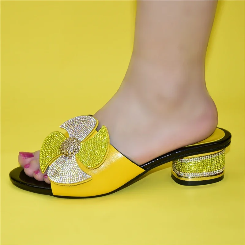African Shoes Without Bag Set Comfortable Women Shoes for Parties Female High Heels Women Wedding with Rhinestone