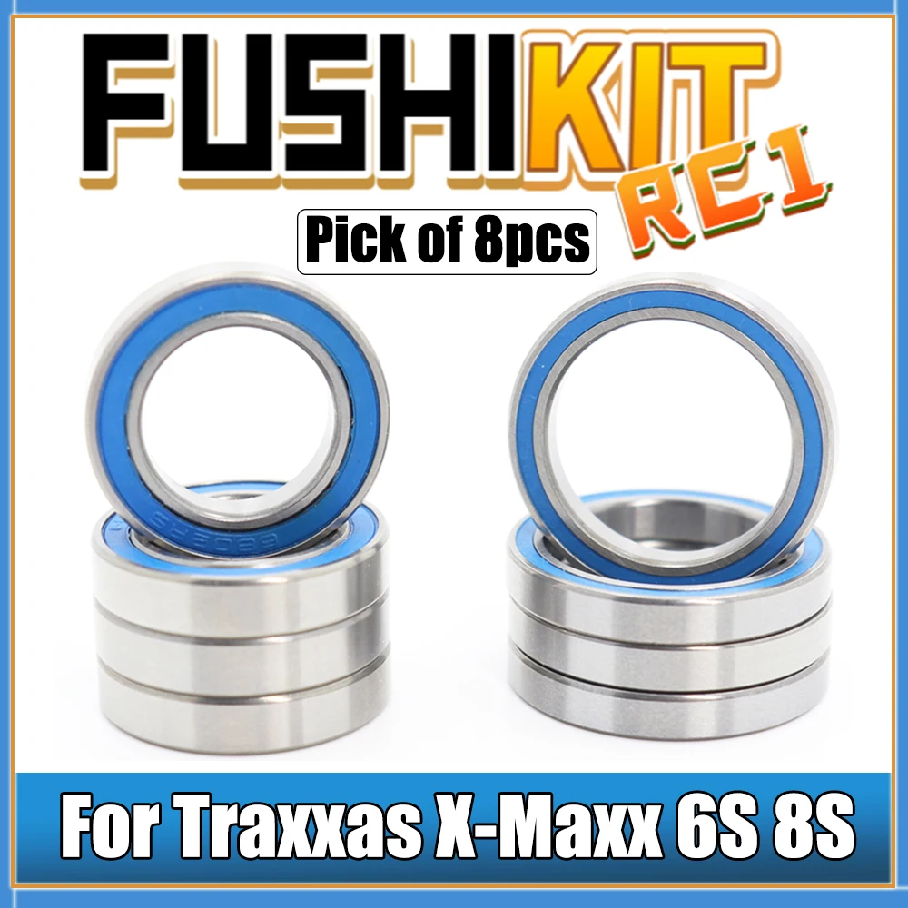 Cuscinetti Mozzo Ruota Rc Per Traxxas X-Maxx 6S 8S, 15X24X5Mm-20X27X4Mm Set Cuscinetti A Sfere (Pick Of 8Pcs)