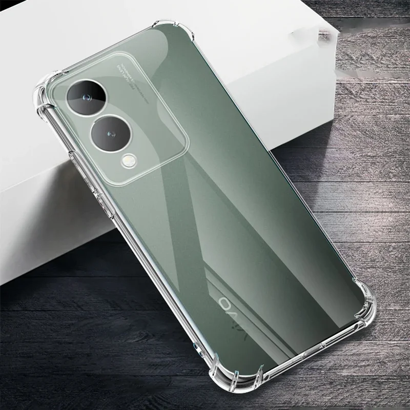 

Soft Clear Silicone Phone Case for VIVO Y17S Y16 Y15A Y15S Y12S Y11 Y11S Y10 T1 Shockproof Airbag Transparent Back Cover Housing