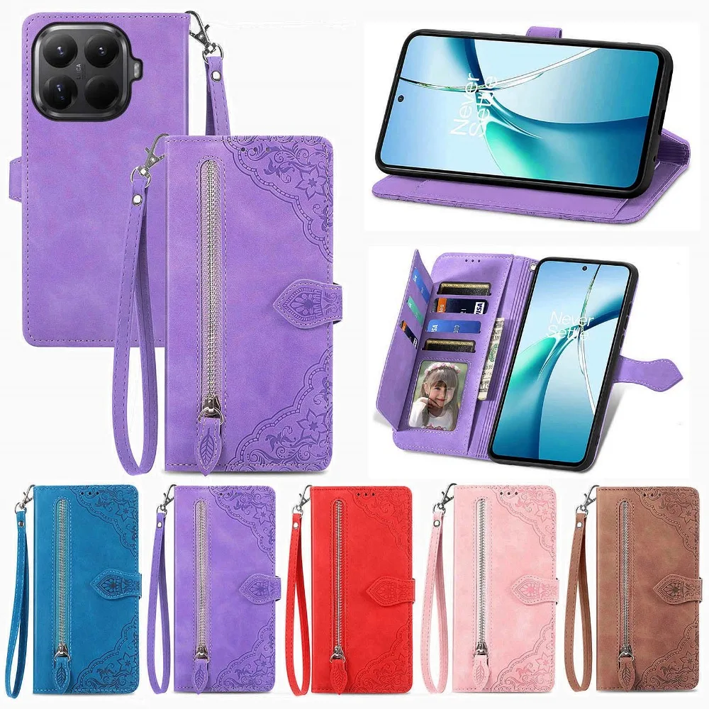 Luxury Crossbody Leather Zipper Wallet Phone Case - 360° Protection and Stylish Flip Design