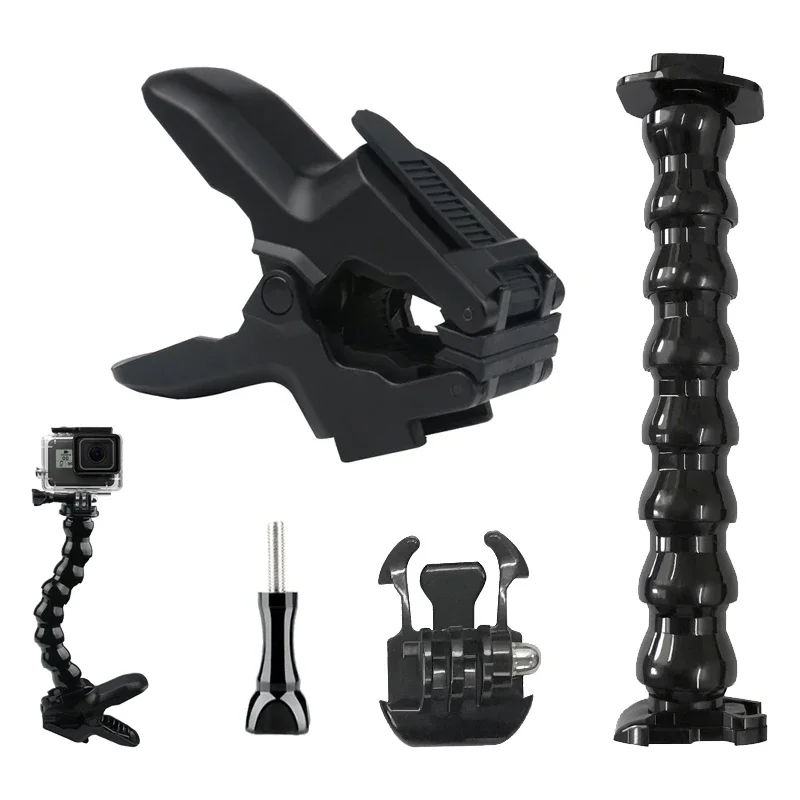 Jaws Flex Clamp Mount Gooseneck Mount For GoPro Hero 13 12 11 10 9 8 SJCAM AKASO Insta360 DJI Osmo Action Camera Accessories