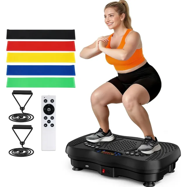 Vibration Plate Exercise Machine 130 Levels Full Body Workout Vibrating Plate for Lymphatic Drainage Weight Loss 450 Lbs Capaci 1