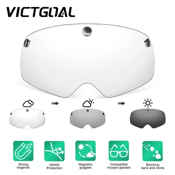 VICTGOAL Cycling Helmet Photochromic Lens Magnetic Lenses Bicycle Eye Polarized Goggles Sports Glasses MTB Road Bike Accessories