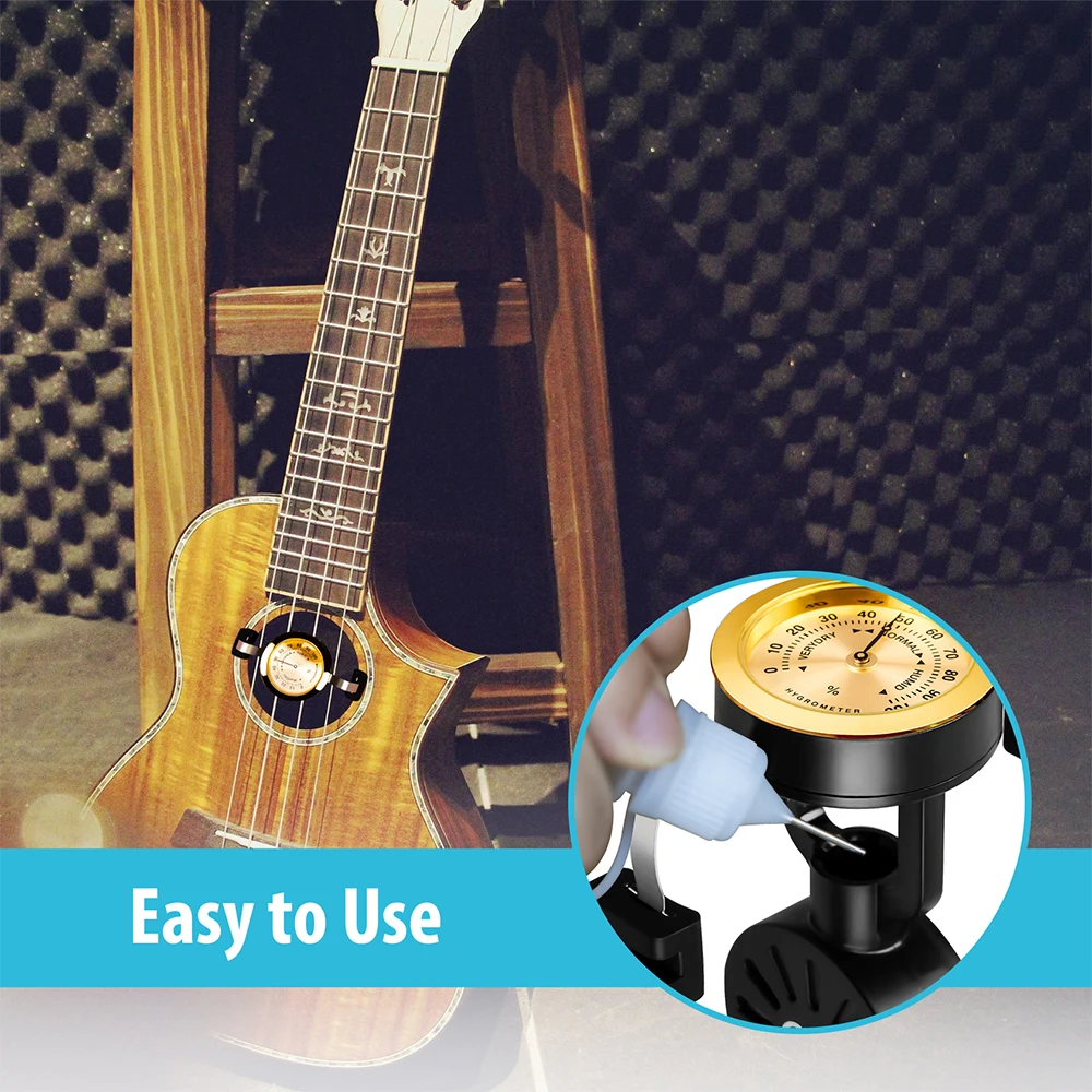 Guitto Series GHD-02 Ukulele Humidifier with Indicating Needle Humidiometer Real