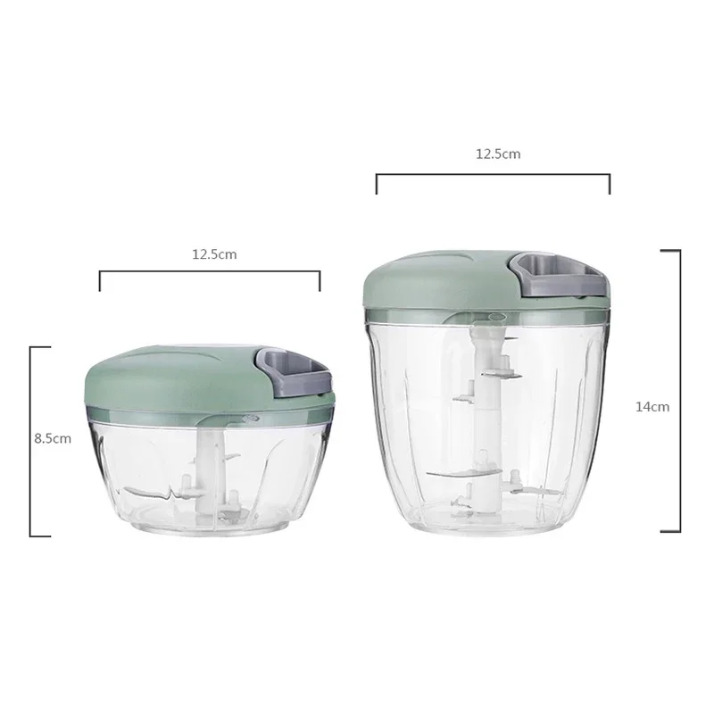500/900ML Manual Meat Mincer Garlic Chopper Rotate Garlic Press Crusher Vegetable Onion Cutter