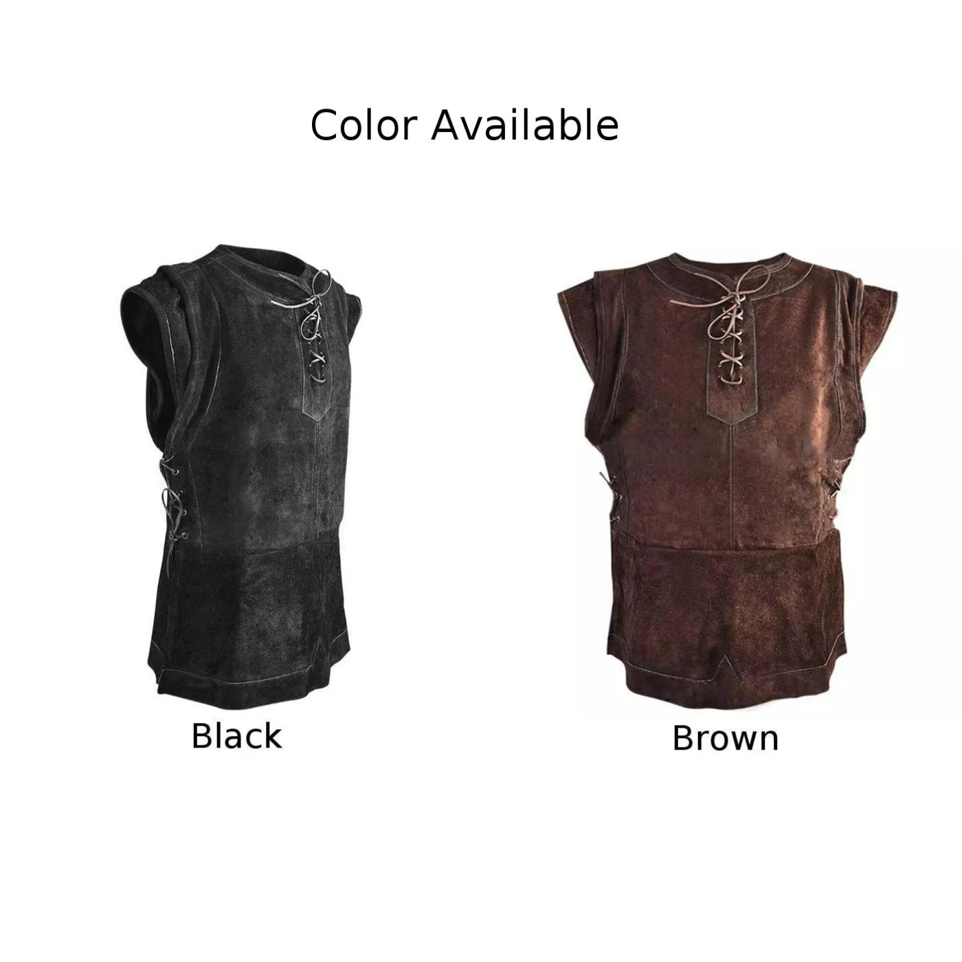 Vintage Sleeveless Vest for Men Gothic Renaissance Waistcoat Bandage Design Soft and Comfortable Ideal for Costume Events