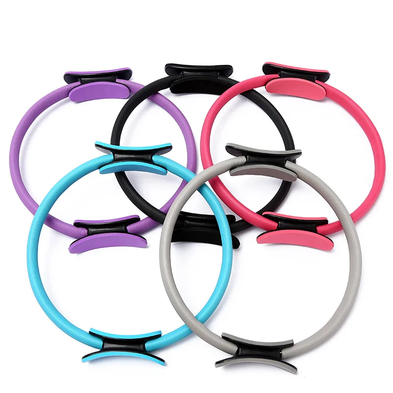 Yoga Circle Pilates Ring 38cm Yoga Fitness Pilates Ring Women Girls Circle Magic Dual Exercise Home Gym Workout Sports Lose Weight Body Resistance