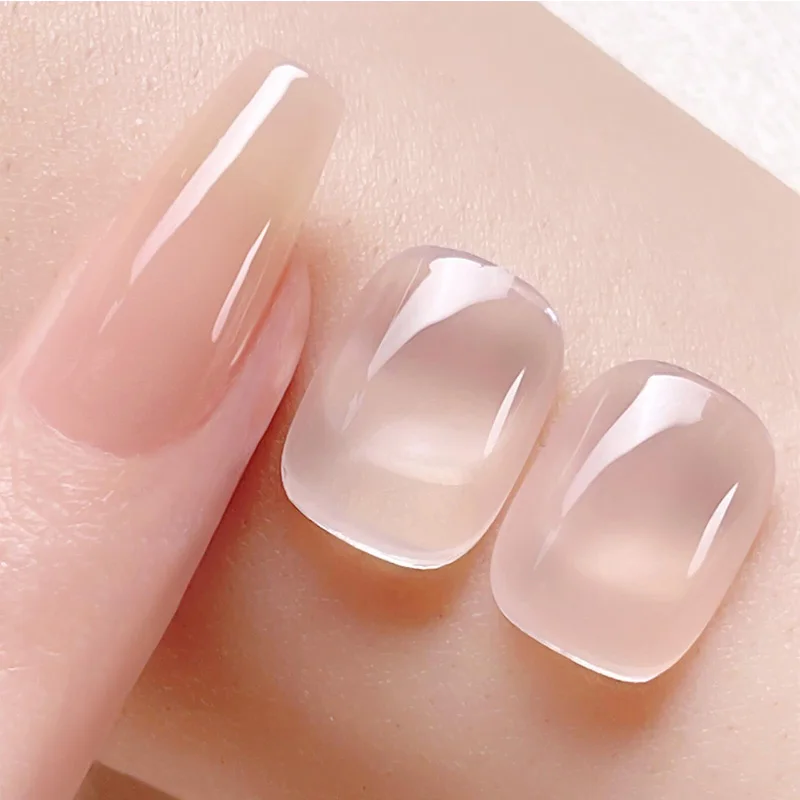 BORN PRETTY Jelly Nude Gel Nail Polish 10ml Light Pink Peach Translucent Color UV Light Cure Gel Varnish Nail Art DIY at Home 2