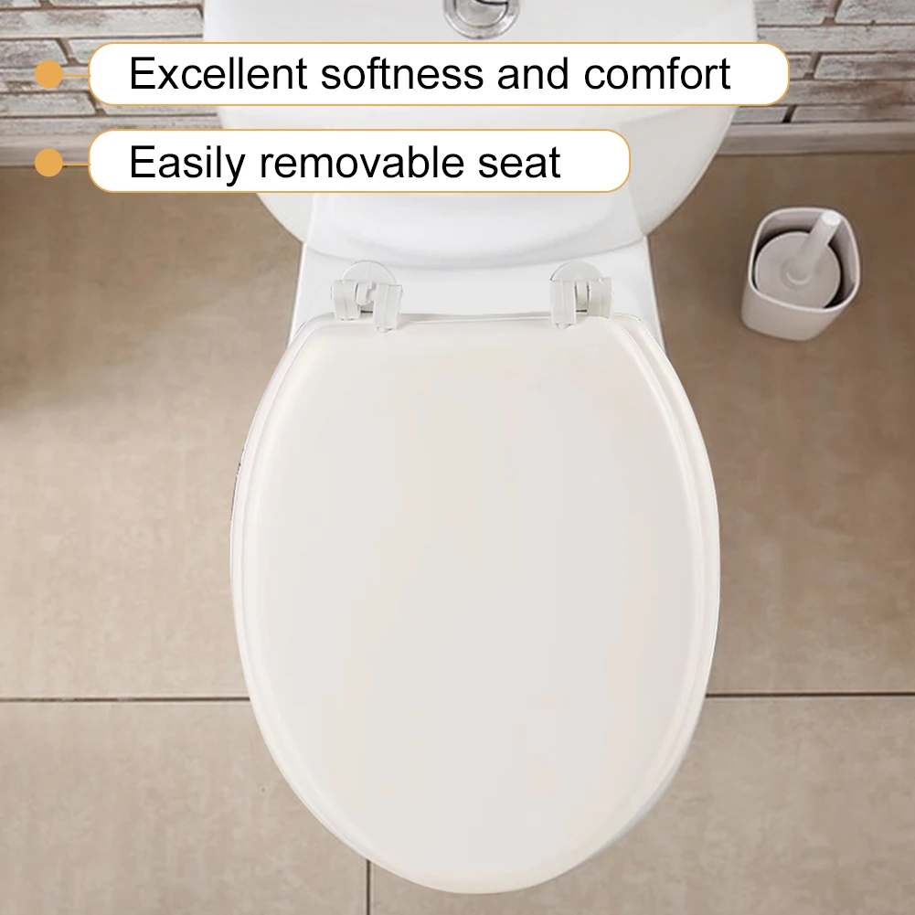 Round Soft Close Toilet Seat Comfortable Toilet Seat Cover Seats Potty Soft Lid for Bathroom Seats Standard Toilets