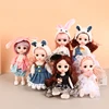 Mini 16cm BJd Doll 13 Movable Joint Girl Doll 3D Big Eyes 1/12 Fashion Princess Doll DIY Dress Up Toy Doll With Clothes Gift 4