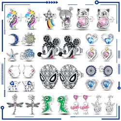 Earrings for women silver 925 disney mickey stud earrings jewelry 2023 New in unisex 925 silver marvel spiderman stud earring