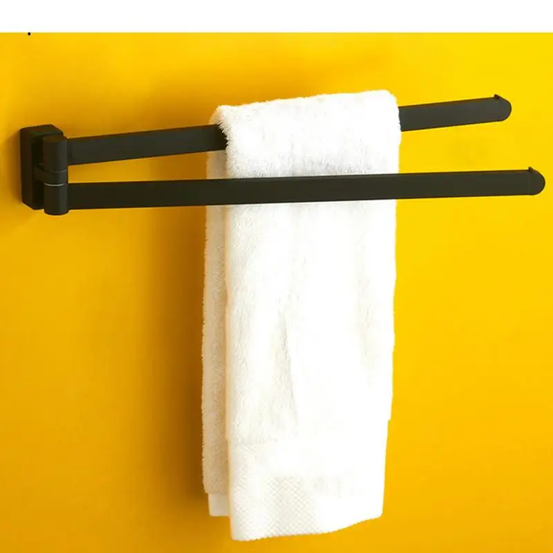 

Creative Towels Bar Hanger Two Bar Stainless Steel Bathroom Accessories Need To Punch Wall-mounted Hanging Restroom Storage