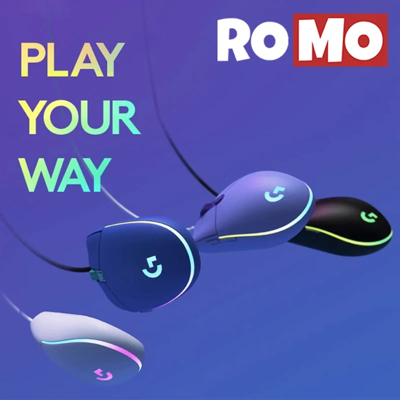 Мышь Logitech G102 Lightsync Проводная игровая, 8000dpi, микро разрешение RGB, Регулируемая Dpi легкая офисная мышь