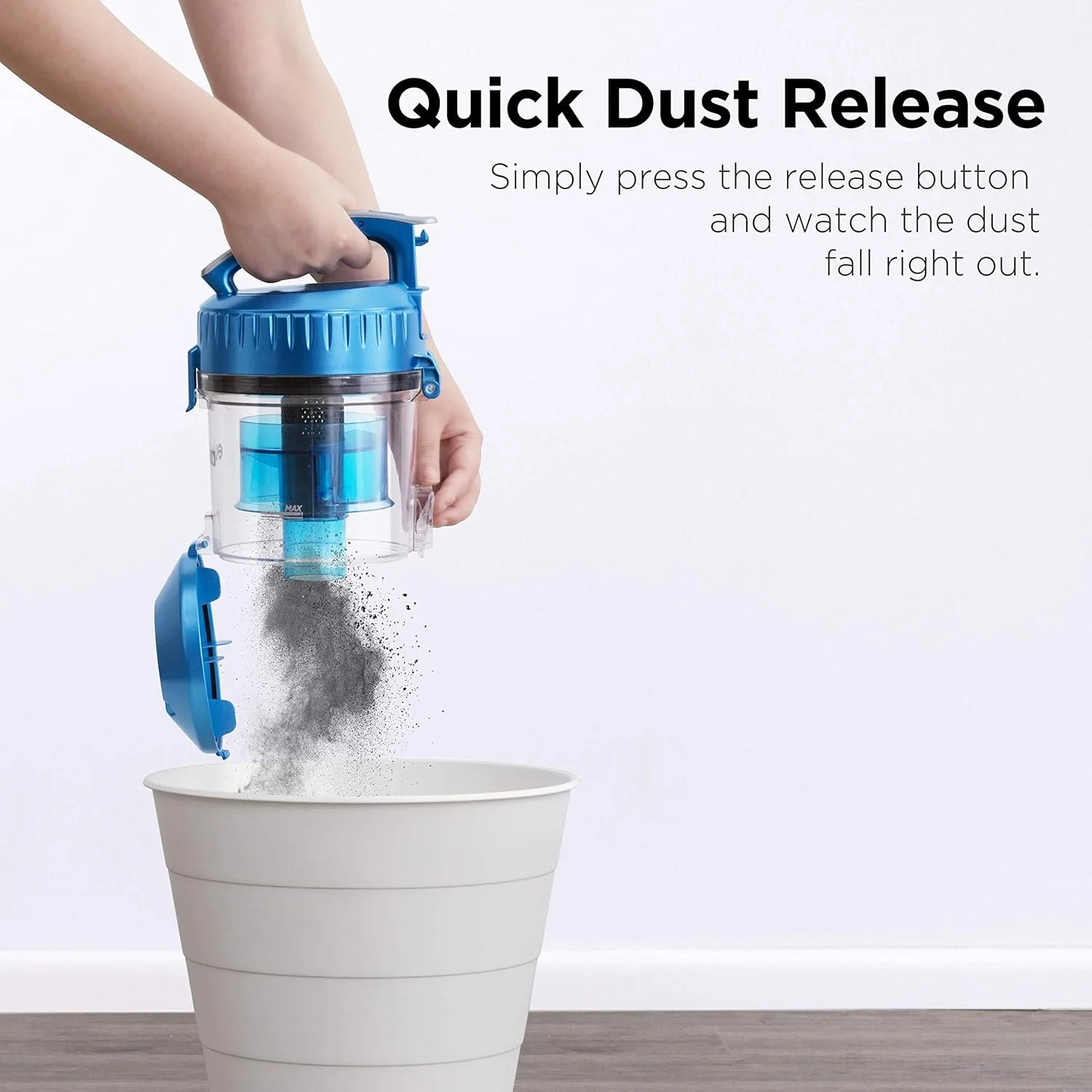 Bagless Canister 2.5L Vacuum Cleaner, Lightweight Vac for Carpets and Hard Floors, NEN110A, Blue 4