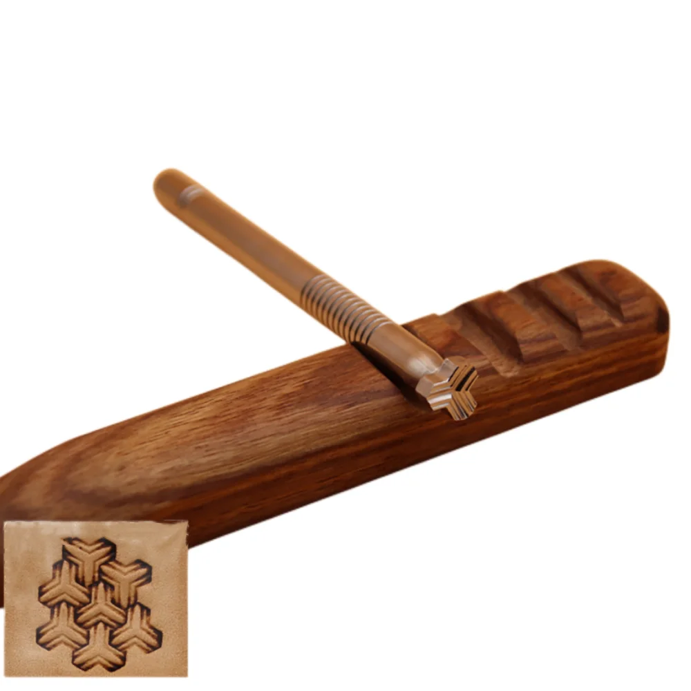 

Ручная резьба по коже, растительное Дубление, кожаный армированный узор, тиснение, ремесленный инструмент из нержавеющей стали для печати