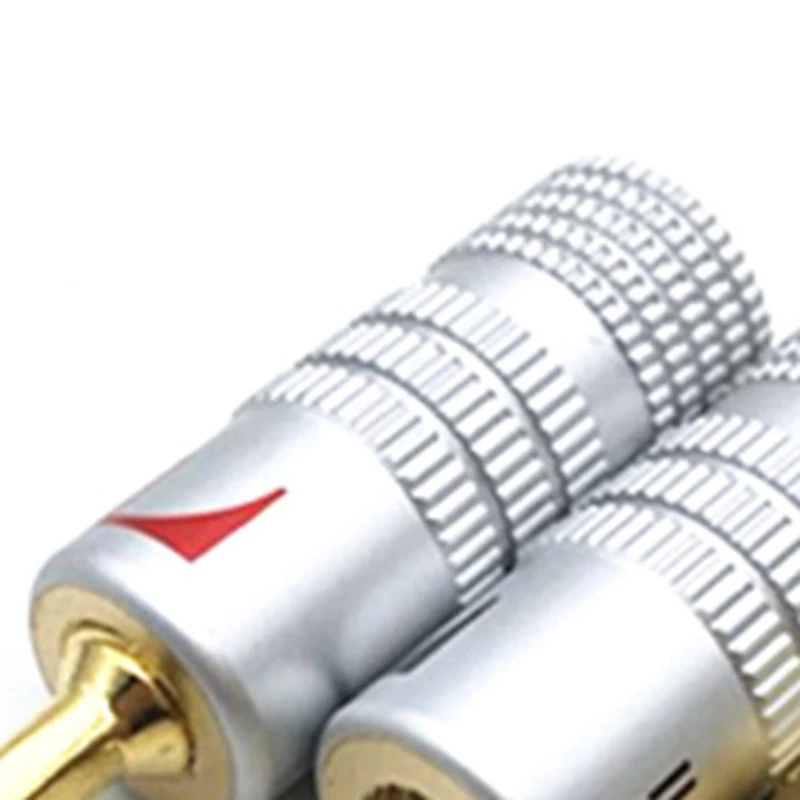 4Pcs/Lot 2MM Copper Wire Gold-Plated Welding-Free Banana Plug Speaker Wire Plug Braided Wire Plug Connector Terminals