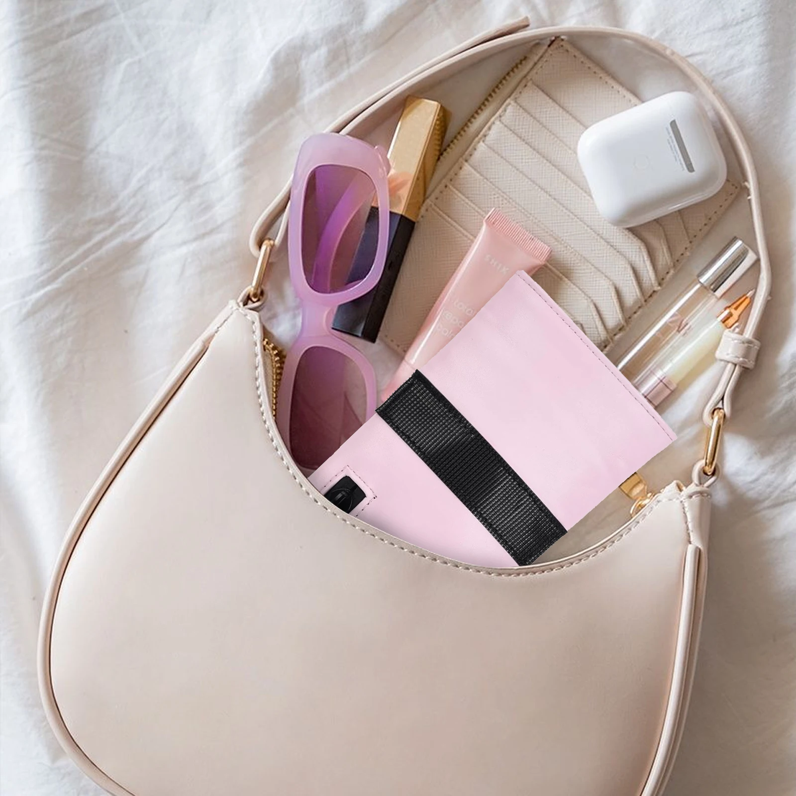 Compact Smell-Proof PU Leather Storage Pouch