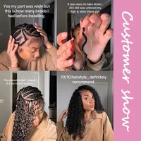 Crochet de plumes bouclées birmane pour tressage pré-séparé Invisible sans nœuds Extensions de cheveux 100% humains pour les femmes 5