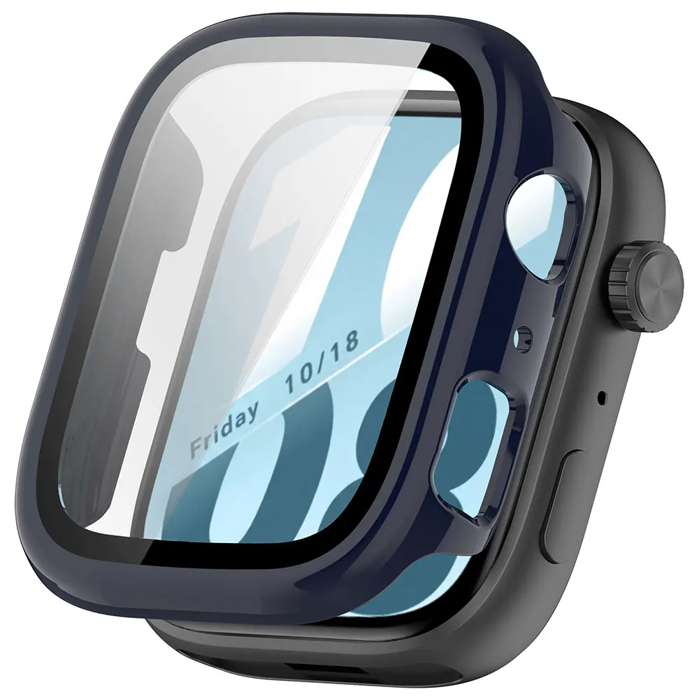 Enhanced Protective Tempered Glass Case for Smart Watches - Durable Strap Cover and Screen Protector Combo