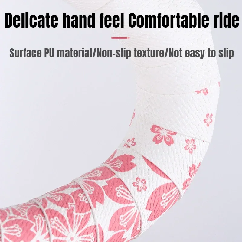 Road Bike Handlebar Tape Strap Gravel Handles Cover Sakura Pattern Shock Absorber Soft Grip Tape