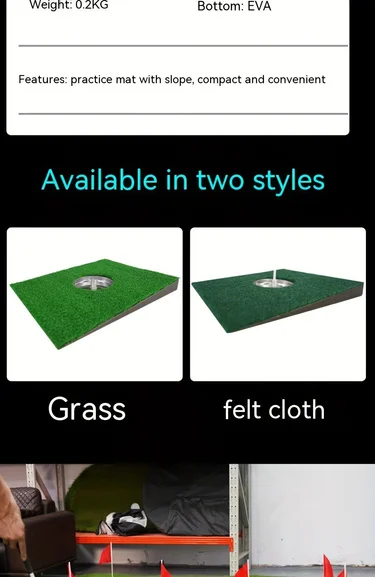 Description Picture 4 of itemGolf Putter Pad Simulation Green Mini Putter Plate Portable Putter Slope Practitioner Hole Cup Package