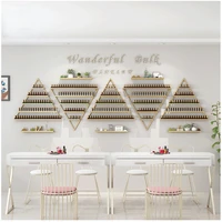Iron Art Manicure Shelf Manicure Rack Display Rack Net Nail Polish Oil Shelf Hanging Wall Nail Polish Rack Wall Display Triangle 1