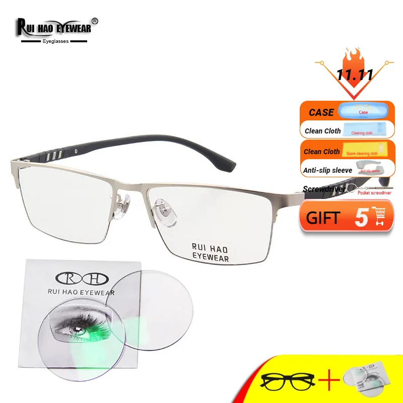 Rectangle Glasses Frame Fill Prescription Lenses Customize Eyeglasses