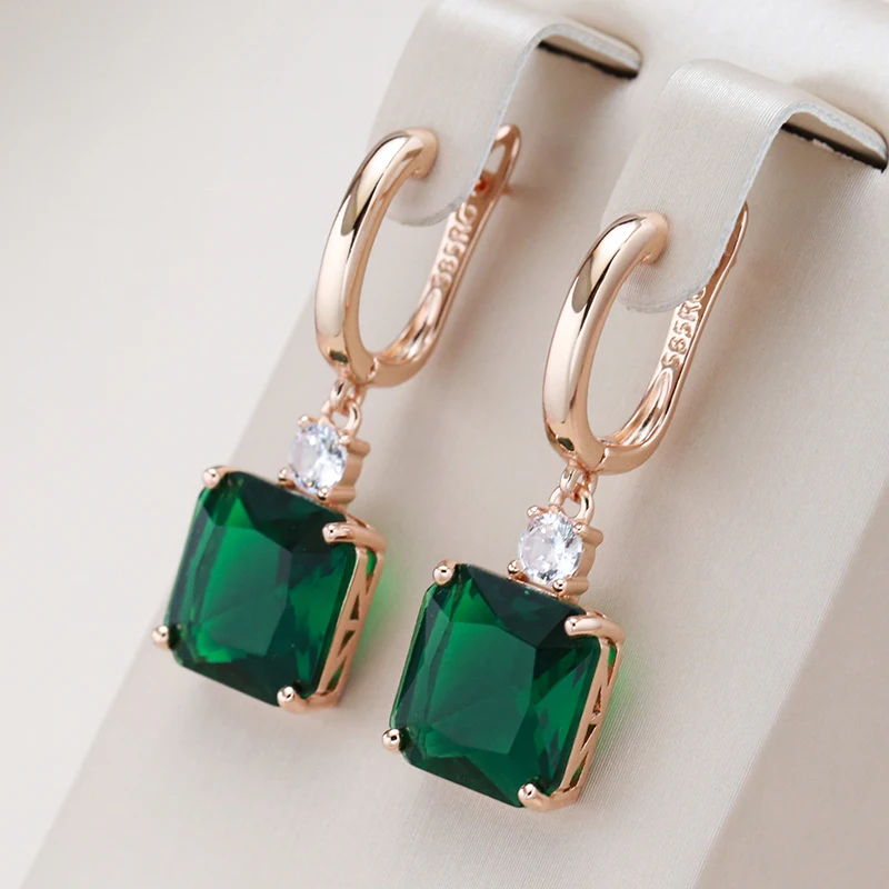 Hot Green Stone Earrings